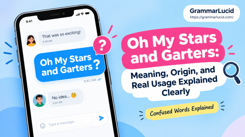Oh My Stars and Garters: Meaning, Origin, and Real Usage Explained Clearly